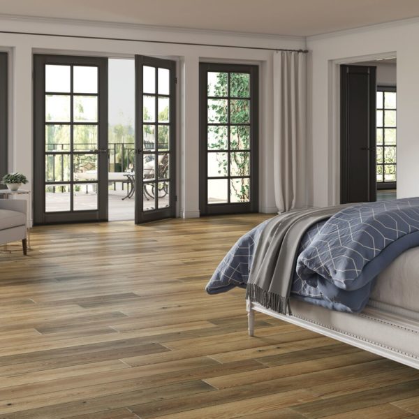 Timberbrushed Silver Golden Timber Room Scene