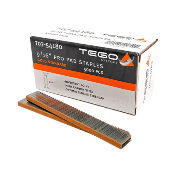 Tego 9/16″ Pro Carpet Staples 9/16″ Leg x 3/16″ Crown